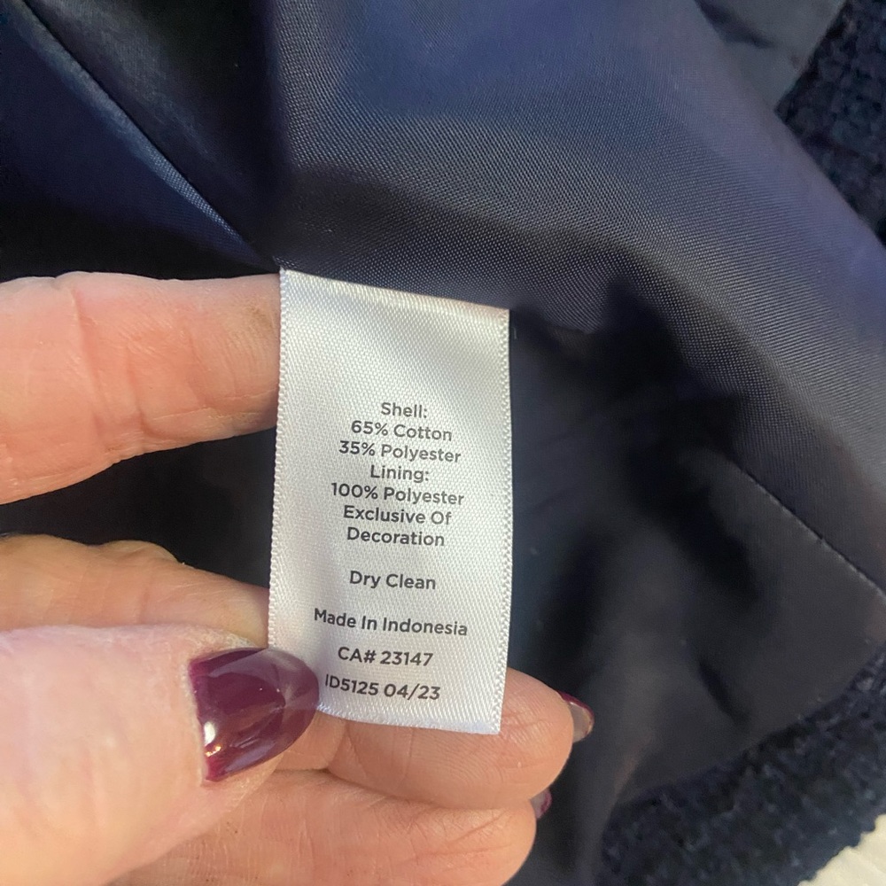Talbot Sz 6 Navy Women’s Blazer with Gold Buttons - Picture 14 of 15
